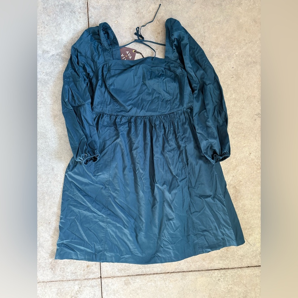 Ava & Viv Teal Long Sleeve Dress